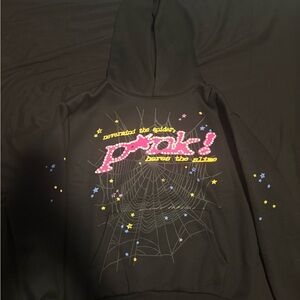 Black Graphic Hoodie with Web Design